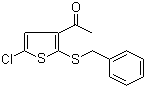 1-(2-(苄基硫代)-5-氯噻吩-3-基)乙酮分子结构 (CAS 160982-09-2)