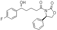 (4R)-3-[(5R)-5-(4-氟苯基)-5-羟基-1-氧代戊基]-4-苯基-2-恶唑烷酮分子结构 (CAS 1612153-32-8)