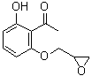 1-(2-乙酰基-3-羟基苯氧基)-2,3-环氧丙烷分子结构 (CAS 16130-28-2)