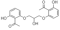 1,3-双(2-乙酰基-3-羟基苯氧基)-2-丙醇分子结构 (CAS 16150-44-0)