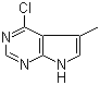 4-氯-5-甲基-7H-吡咯并[2,3-d]嘧啶分子结构 (CAS 1618-36-6)