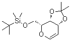 2,6-脱水-5-脱氧-1-O-[(叔丁基)二甲基硅烷基]-3,4-O-(1-甲基亚乙基)-D-阿拉伯-己-5-烯糖分子结构 (CAS 161822-65-7)