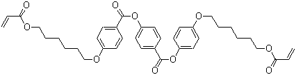 4-[[6-[(1-氧代-2-丙烯基)氧基]己基]氧基]苯甲酸 4-[[4-[[6-[(1-氧代-2-丙烯基)氧基]己基]氧基]苯氧基]羰基]苯基酯分子结构 (CAS 161841-15-2)