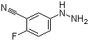 2-Fluoro-5-(hydrazino)benzonitrile molecular structure (CAS 161886-21-1)