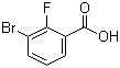3-溴-2-氟苯甲酸分子结构 (CAS 161957-56-8)