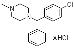 1-[(4-氯苯基)苯基甲基]-4-甲基哌嗪盐酸盐分子结构 (CAS 1620-21-9)