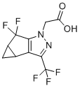 2-(5,5-二氟-3-(三氟甲基)-3b,4,4a,5-四氢-1H-环丙烯并[3,4]环戊二烯并[1,2-c]吡唑-1-基)乙酸分子结构 (CAS 1620056-83-8)