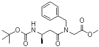 N-[(3R)-3-[[叔丁氧羰基]氨基]-1-氧代丁基]-N-(苄基)甘氨酸甲酯分子结构 (CAS 1620097-04-2)