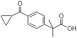 结构式 CAS# 162096-54-0, 4-(环丙基羰基)-alpha,alpha-二甲基苯乙酸