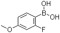 2-氟-4-甲氧基苯硼酸分子结构 (CAS 162101-31-7)