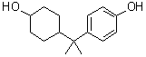4-[1-(4-羟基环己基)-1-甲基乙基]苯酚分子结构 (CAS 162133-59-7)