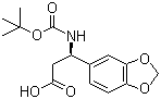 结构式 CAS# 162240-68-8, (R)-beta-叔丁氧羰基氨基-1,3-苯并二恶茂-5-丙酸