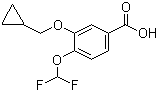 3-Cyclopropylmethoxy-4-difluoromethoxybenzoic acid molecular structure (CAS 162401-62-9)