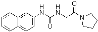 N-2-萘基-N'-[2-氧代-2-(1-吡咯烷基)乙基]脲分子结构 (CAS 1624117-53-8)