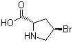 反式-4-溴-L-脯氨酸分子结构 (CAS 16257-71-9)