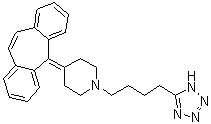 4-(5H-Dibenzo[a,d]cyclohepten-5-ylidene)-1-[4-(1H-tetrazol-5-yl)butyl]piperidine molecular structure (CAS 162640-98-4)