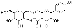 山奈酚 7-O-葡萄糖苷分子结构 (CAS 16290-07-6)