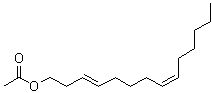 (E,Z)-3,8-十四碳二烯-1-醇乙酸酯分子结构 (CAS 163041-87-0)