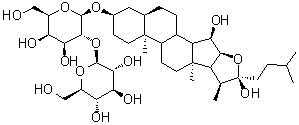 Anemarrhenasaponin I分子结构 (CAS 163047-21-0)
