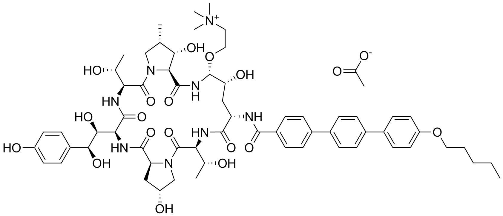 Rezafungin acetate molecular structure (CAS 1631754-41-0)