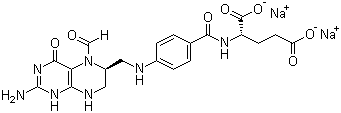 亚叶酸二钠盐分子结构 (CAS 163254-40-8)