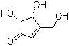 (4R-顺式)-4,5-二羟基-3-羟甲基-2-环戊烯-1-酮分子结构 (CAS 163317-01-9)