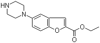 5-(哌嗪-1-基)苯并呋喃-2-羧酸乙酯分子结构 (CAS 163521-20-8)
