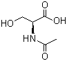 N-乙酰基-L-丝氨酸分子结构 (CAS 16354-58-8)