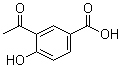 structure of CAS# 16357-40-7, 2'-Hydroxyacetophenone-5'-carboxylic acid;3-Acetyl-4-hydroxybenzoicacid; 4-Hydroxy-3-acetylbenzoicacid; 5-Carboxy-2-hydroxyacetophenone; 5'-Carboxy-2'-hydroxyacetophenone
