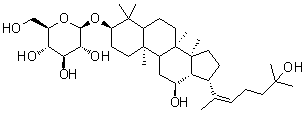 (3beta,12beta,20Z)-12,25-Dihydroxydammar-20(22)-en-3-yl beta-D-glucopyranoside molecular structure (CAS 1636114-55-0)