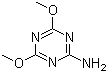 4,6-二甲氧基-1,3,5-三嗪-2-胺分子结构 (CAS 16370-63-1)