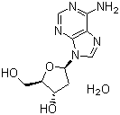 2'-脱氧腺苷一水合物分子结构 (CAS 16373-93-6)