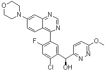 (alphaS)-alpha-[2-Chloro-4-fluoro-5-[7-(4-morpholinyl)-4-quinazolinyl]phenyl]-6-methoxy-3-pyridazinemethanol molecular structure (CAS 1637542-33-6)