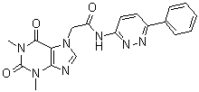 1,2,3,6-Tetrahydro-1,3-dimethyl-2,6-dioxo-N-(6-phenyl-3-pyridazinyl)-7H-purine-7-acetamide molecular structure (CAS 1638250-96-0)