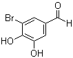 structure of CAS# 16414-34-9, 3-Bromo-4,5-dihydroxybenzaldehyde;5-Bromoprotocatechualdehyde; Bromoprotocatechualdehyde; NSC 139675
