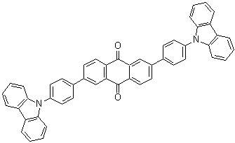 2,6-Bis[4-(9H-carbazol-9-yl)phenyl]-9,10-anthracenedione molecular structure (CAS 1642308-34-6)