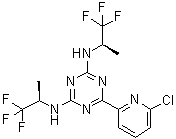 6-(6-氯-2-吡啶基)-N2,N4-双[(1R)-2,2,2-三氟-1-甲基乙基]-1,3,5-三嗪-2,4-二胺分子结构 (CAS 1644545-52-7)