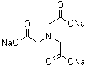 N,N-二(羧甲基)丙氨酸三钠盐分子结构 (CAS 164462-16-2)