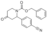 (±)-苄基2-(4-氰基苯基)-4-氧代哌啶-1-羧酸酯分子结构 (CAS 1644667-45-7)