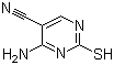 结构式 CAS# 16462-26-3, 2-巯基-4-氨基嘧啶-5-甲腈
