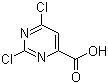 2,6-二氯嘧啶-4-甲酸分子结构 (CAS 16492-28-7)