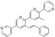 3'-Methyl-3''-[(1E)-2-phenylethenyl]-3,2':5',2'':5'',3'''-quaterpyridine molecular structure (CAS 1651890-44-6)