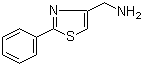 (2-苯基-1,3-噻唑-4-基)甲胺分子结构 (CAS 165736-03-8)