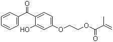 2-甲基-2-丙烯酸 2-(4-苯甲酰基-3-羟基苯氧基)乙酯分子结构 (CAS 16613-04-0)