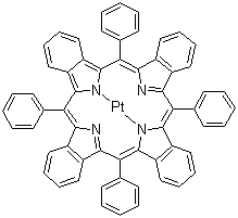 (SP-4-1)-[6,13,20,27-四苯基-29H,31H-四苯并[b,g,l,q]卟啉(2-)-N29,N30,N31,N32]合铂分子结构 (CAS 166174-05-6)