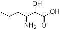 3-氨基-2-羟基己酸分子结构 (CAS 166196-05-0)