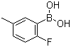2-氟-5-甲基苯硼酸分子结构 (CAS 166328-16-1)