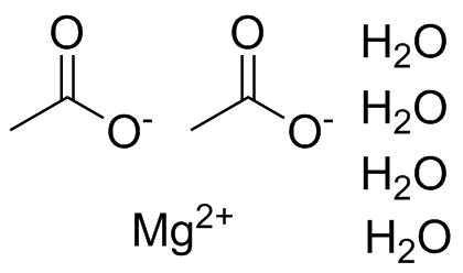 Magnesium acetate tetrahydrate molecular structure (CAS 16674-78-5)
