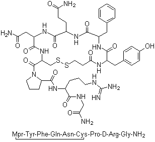 去氨加压素分子结构 (CAS 16679-58-6)