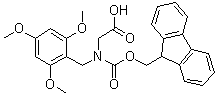 N-[芴甲氧羰基]-N-[(2,4,6-三甲氧基苯基)甲基]甘氨酸分子结构 (CAS 166881-43-2)